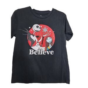 Disneys Nightmare Before Christmas Believe T-Shirt Scoop Neck Size Youth XL